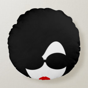 Afro Pillow Rund Kudde