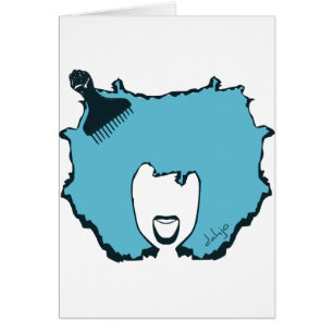 Afro Plocka Hälsningskort