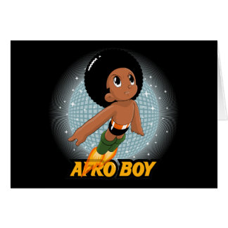 Afro- pojke hälsningskort