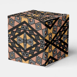 Afro Pop Modern Bogolan Lermuddklädesdesign Presentaskar