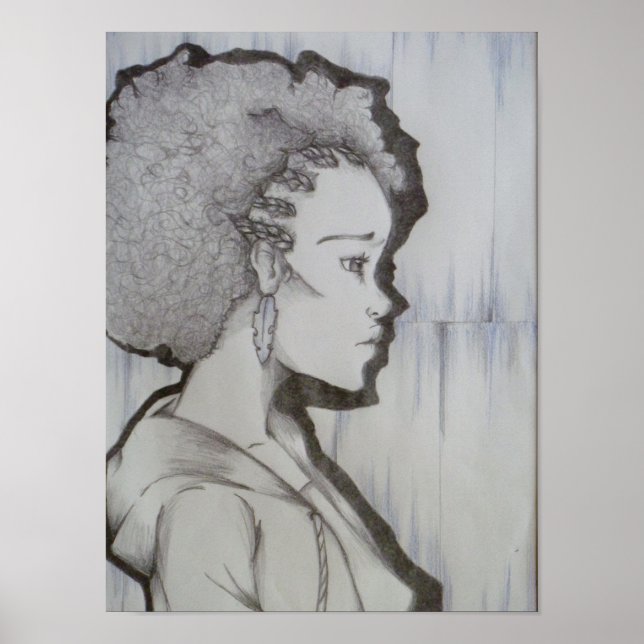 Afro Porträtt Poster (Framsidan)