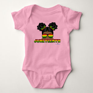 Afro Puff Junetelfte Baby-dräkt T Shirt