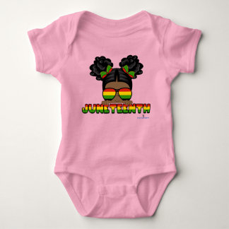 Afro Puff Junetelfte Baby-dräkt T Shirt