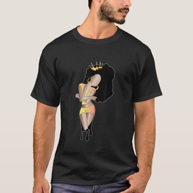 Afro Queen African Women 2 T Shirt (Framsida)