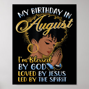 Afro Queen Min födelsedag i augusti välsignad av G Poster