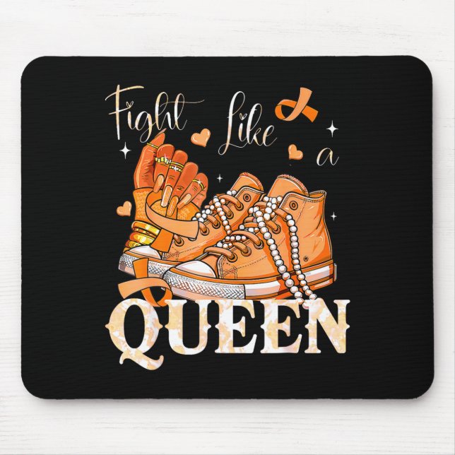 Afro Queen Multipel Skleros Överlevande Orange Ban Musmatta (Framsidan)