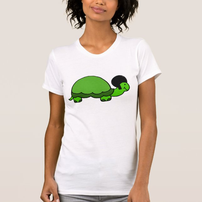 Afro- sköldpaddaskjorta t shirt (Framsida)