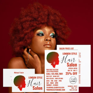 Afro Stil, Hair Stylist, Hair Salon Advertising Flygblad