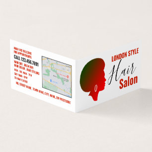 Afro Stil, Hair Stylist, Hair Salon Loyalty Card Visitkort