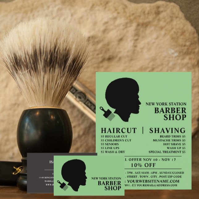 Afro Stil, Manar Barbers Reklamation Flygblad (Skapare uppladdad)