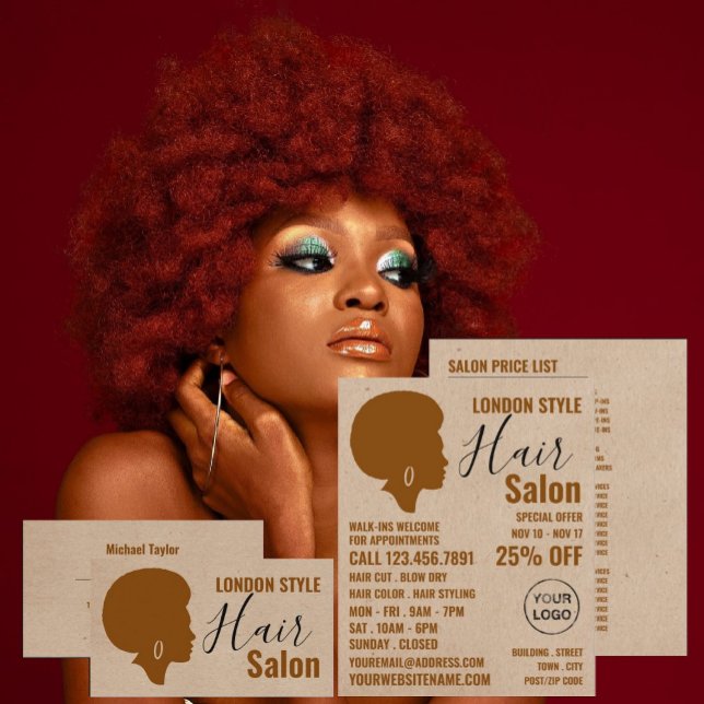 Afro Style, Frisör, Frisörsalong Reklam Reklamblad (Skapare uppladdad)