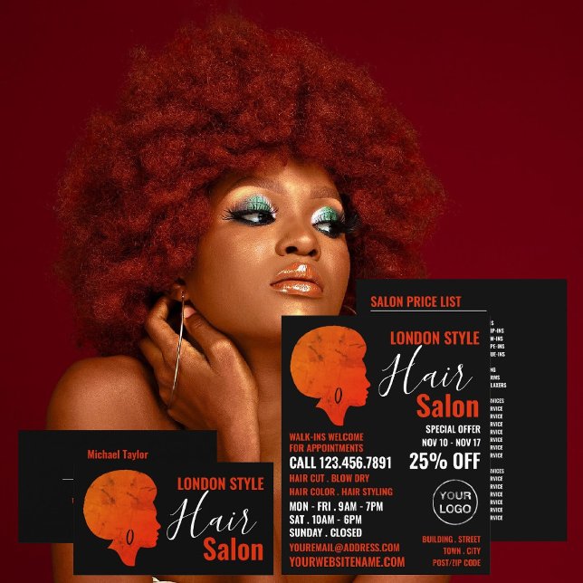 Afro Style, Frisör, Frisörsalong Reklam Reklamblad (Skapare uppladdad)