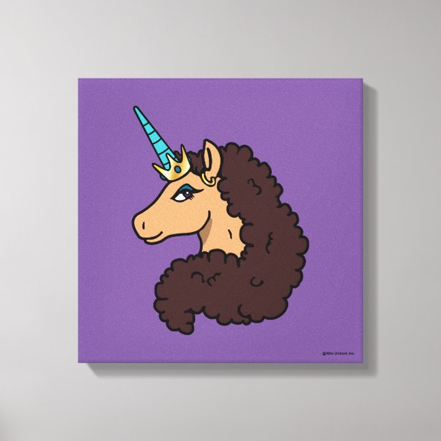 Afro Unicorn | Divine Canvastryck (Framsida)