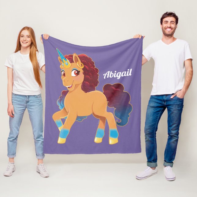 Afro Unicorn | Divine Prancing Fleecefilt (På plats)