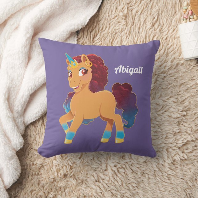 Afro Unicorn | Divine Prancing Kudde (Filt)
