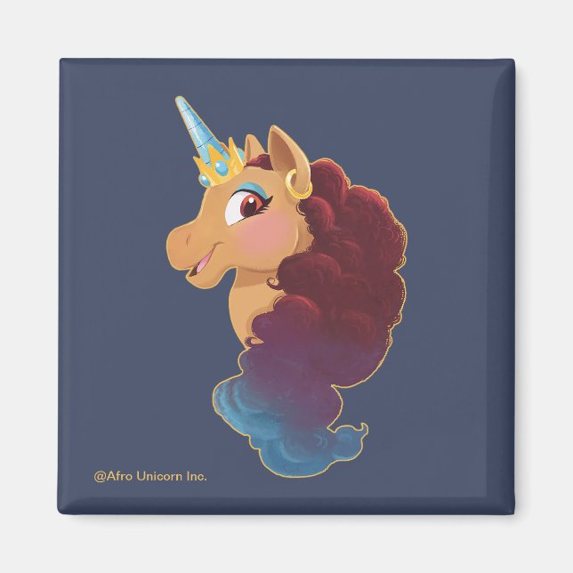 Afro Unicorn | Divine the Unicorn Magnet (Framsidan)