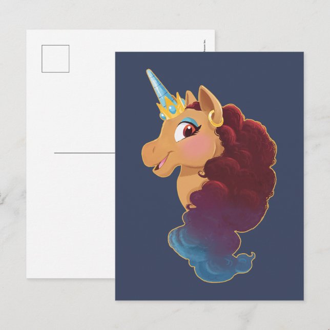 Afro Unicorn | Divine the Unicorn Vykort (Fram/baksida)