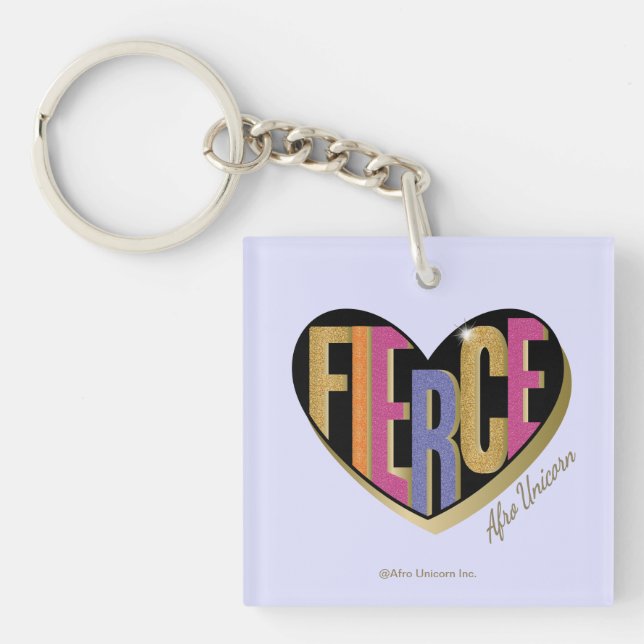 Afro Unicorn Fierce Heart Design (Framsidan)