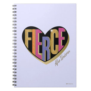 Afro Unicorn Fierce Heart Design Anteckningsbok