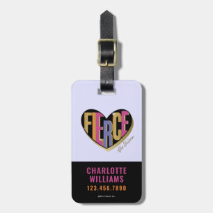 Afro Unicorn Fierce Heart Design Bagagebricka