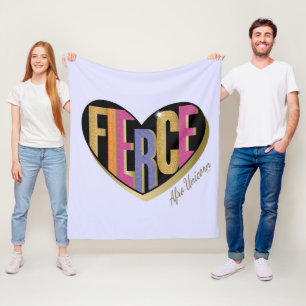 Afro Unicorn Fierce Heart Design Fleecefilt