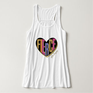 Afro Unicorn Fierce Heart Design Linne Med Racerback