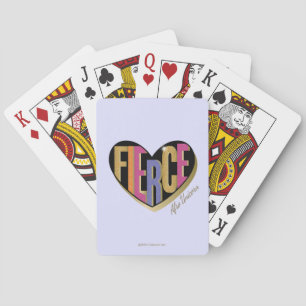 Afro Unicorn Fierce Heart Design Spelkort