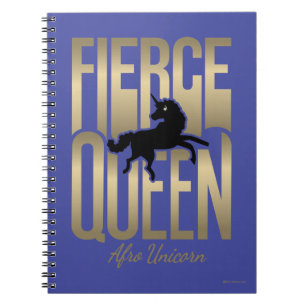 Afro Unicorn Fierce Queen Anteckningsbok