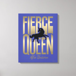 Afro Unicorn Fierce Queen Canvastryck