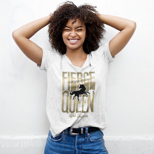 Afro Unicorn Fierce Queen T Shirt
