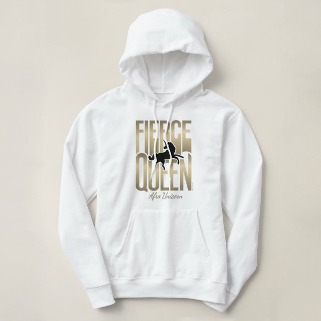Afro Unicorn Fierce Queen T Shirt (Design framsida)