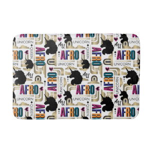 Afro Unicorn fold Mönster Badrumsmatta