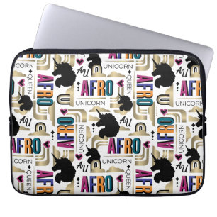Afro Unicorn fold Mönster Laptop Fodral