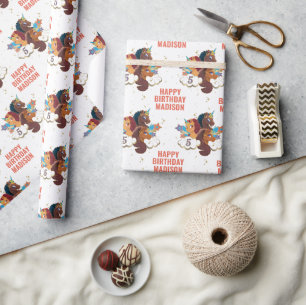 Afro Unicorn Girl Presentpapper