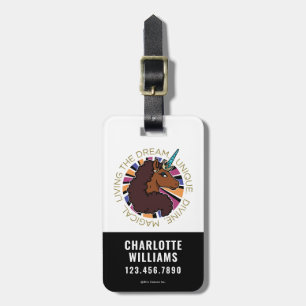 Afro Unicorn Living of Dream Design Bagagebricka