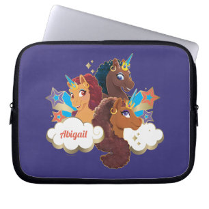 Afro Unicorn "Made of Magic" Trio Design Laptop Fodral