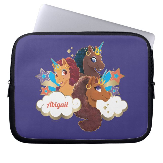 Afro Unicorn "Made of Magic" Trio Design Laptop Fodral (Framsidan)