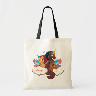 Afro Unicorn "Made of Magic" Trio Design Tygkasse