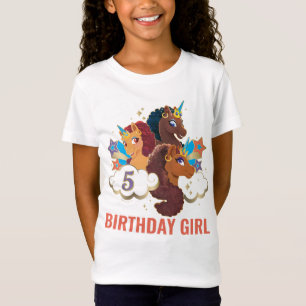 Afro Unicorn   Magic Birthday Girl T Shirt