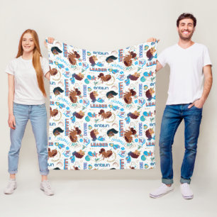 Afro Unicorn Magic Empowering Mönster Fleecefilt