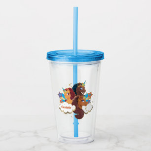 Afro Unicorn   Magic Girls Birthday Take Away Mugg