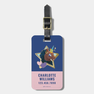 Afro Unicorn Magic Star Bagagebricka