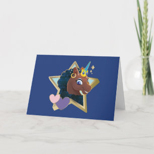 Afro Unicorn Magic Star Kort