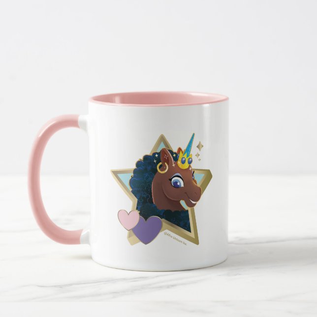 Afro Unicorn Magic Star Mugg (Vänster)