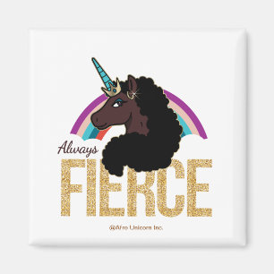 Afro Unicorn Magisk - alltid häftig Magnet