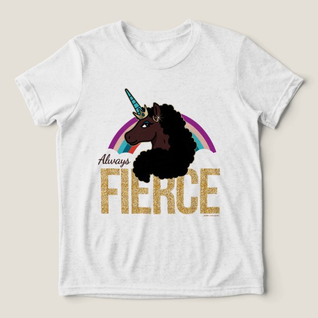 Afro Unicorn | Magisk - alltid häftig T Shirt (Design Framsida)