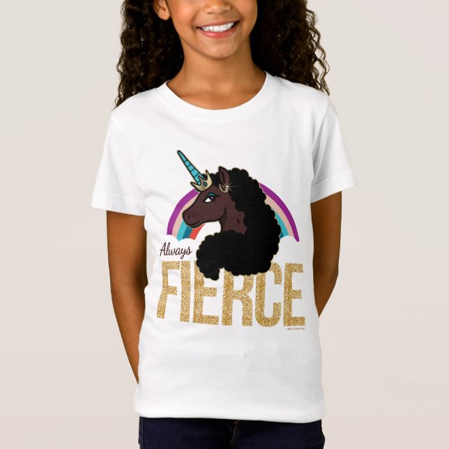 Afro Unicorn | Magisk - alltid häftig T Shirt (Framsida)