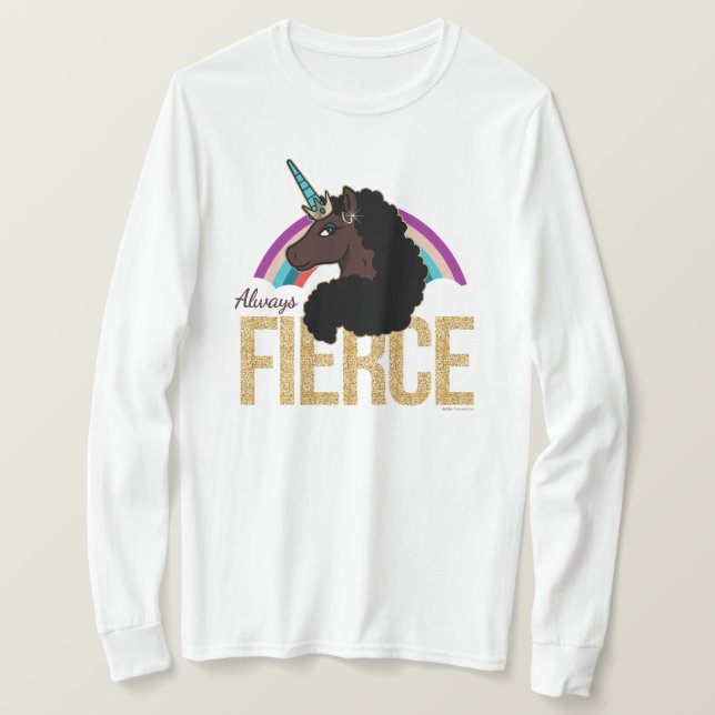 Afro Unicorn | Magisk - alltid häftig T Shirt (Design framsida)