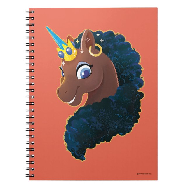 Afro Unicorn | Magisk Anteckningsbok (Framsidan)