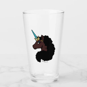 Afro Unicorn Magisk Glaskopp